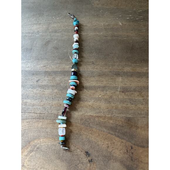 Unbranded Jewelry - Multicolor Natural Stone Chip Bracelet With Lobster Clasp
